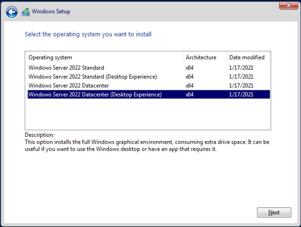 Server 2022 Build 20285安装程序